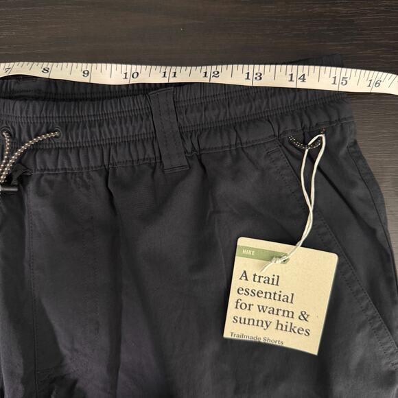REI Trail Made Shorts Mens Medium Hiking Hike Outdoors Pockets UPF 50 Black NEW - Picture 8 of 11